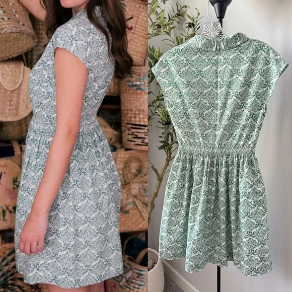 Gal Meets Glam Emery Dress Floral Green 2 - Picture 4 of 5